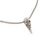 Emanuele Bicocchi Silver Skull Horn Pendant Necklace