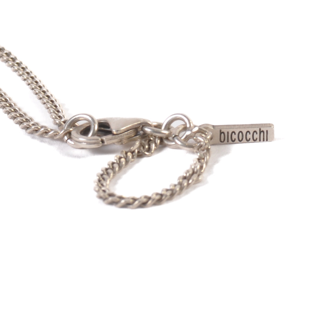 Emanuele Bicocchi Silver Skull Horn Pendant Necklace