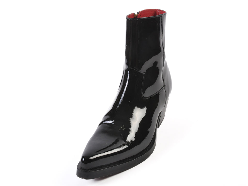 Ernest W Baker Black Patent Leather Boots