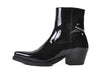 Ernest W Baker Black Patent Leather Boots