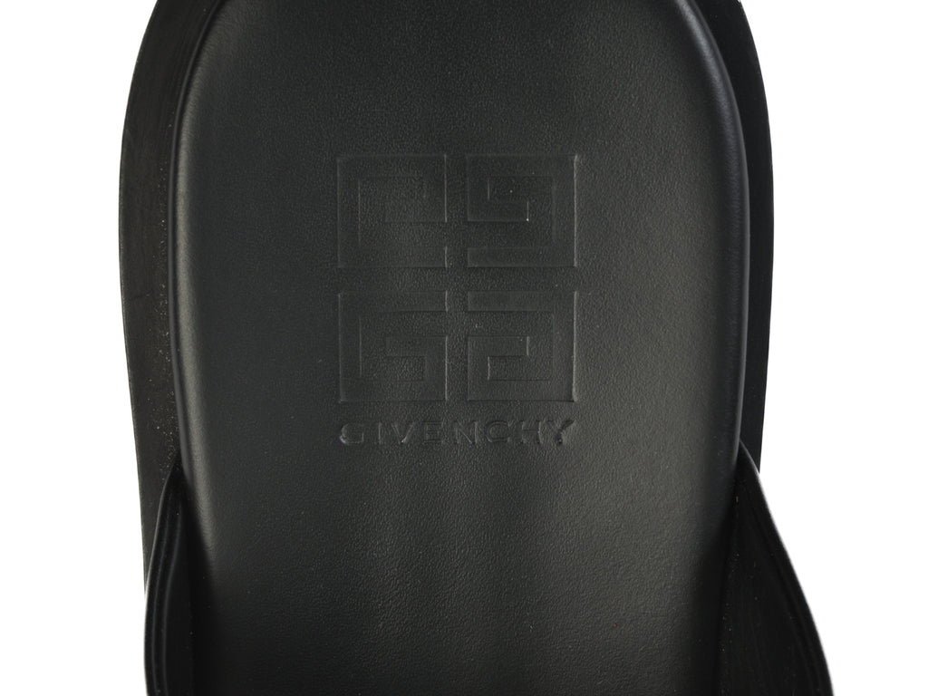 Givenchy Black Calf Leather Show Backless Loafers