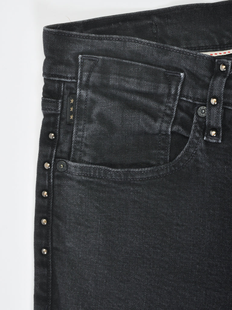 John Varvatos Black Studded Bowery Jeans
