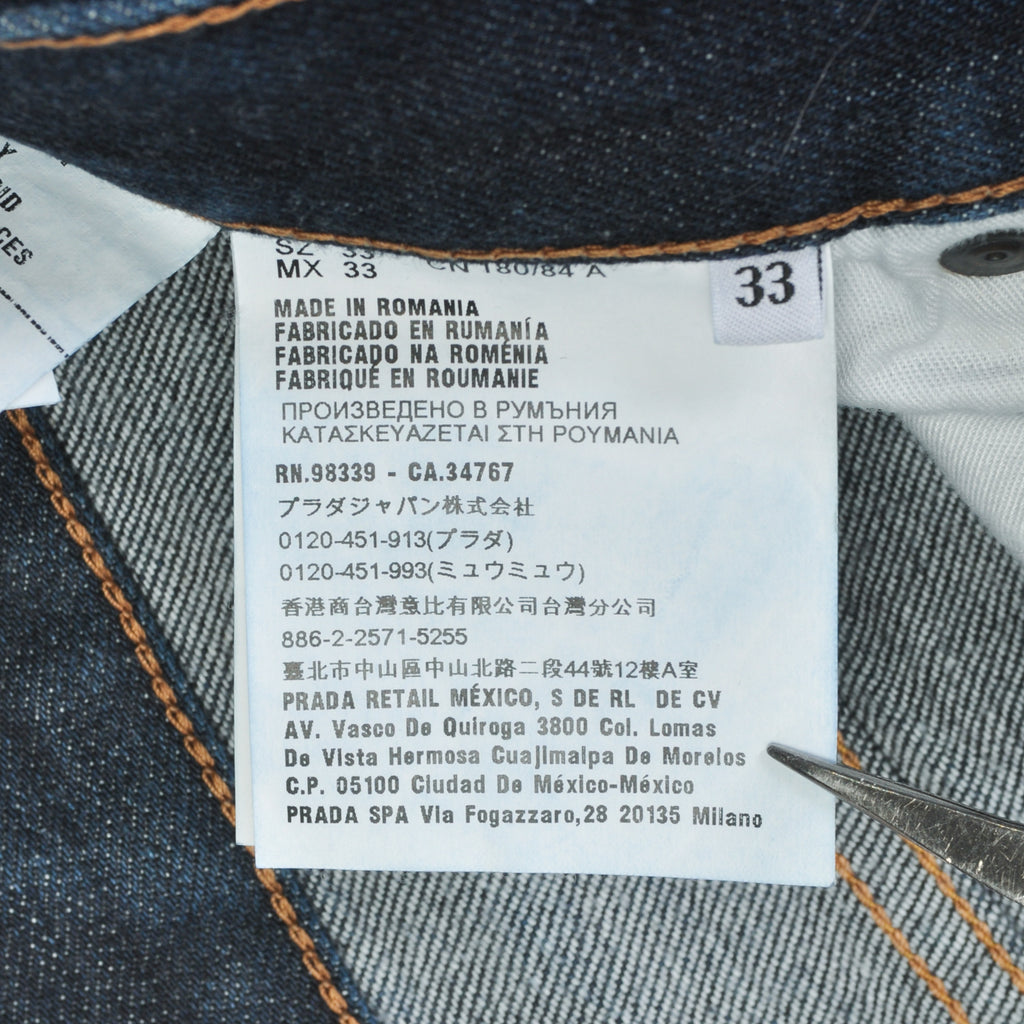 Prada Dark Wash Stretch Denim Jeans