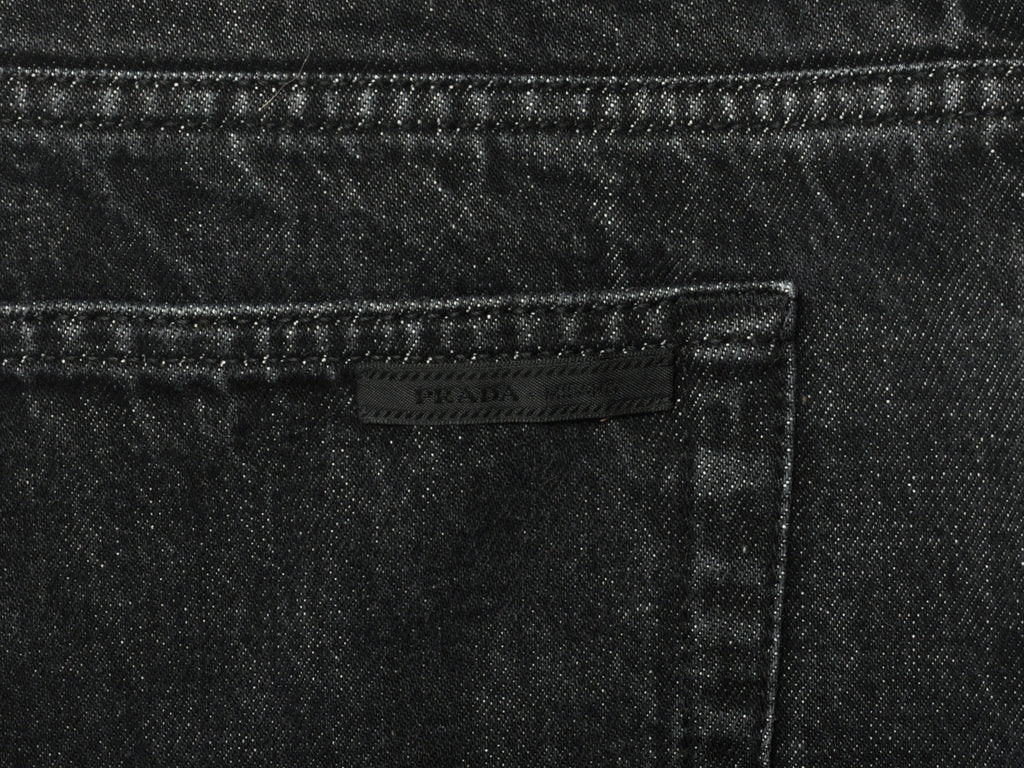 Prada Medium Wash Black Denim Jeans
