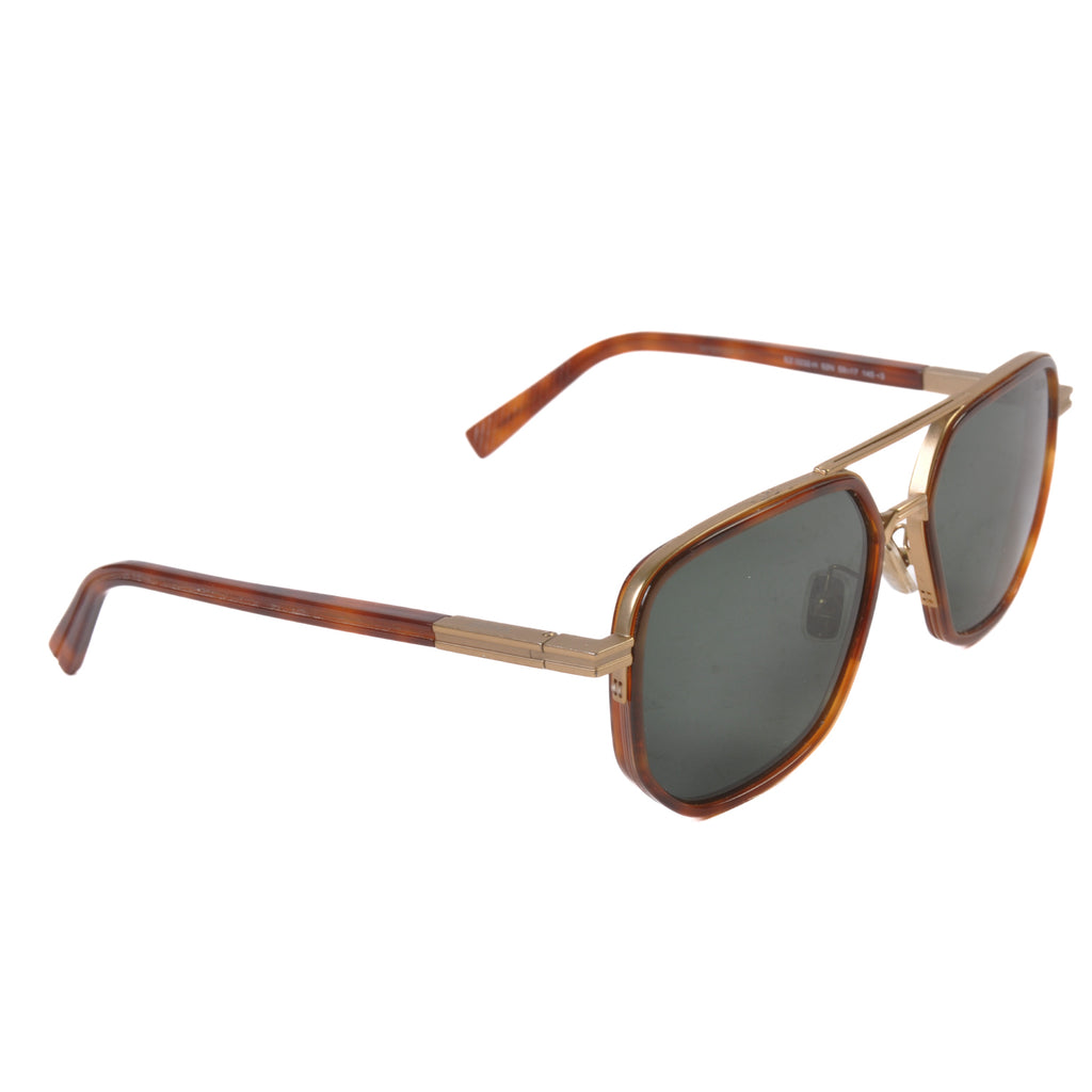 Zegna Brown and Gold Sunglasses