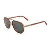 Zegna Brown and Gold Sunglasses