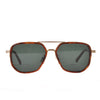 Zegna Brown and Gold Sunglasses