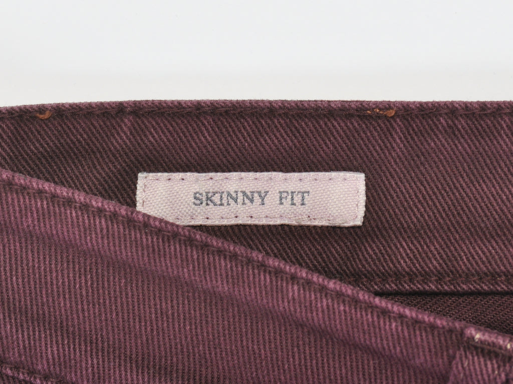 Brunello Cucinelli Wine Red Skinny Fit Jeans
