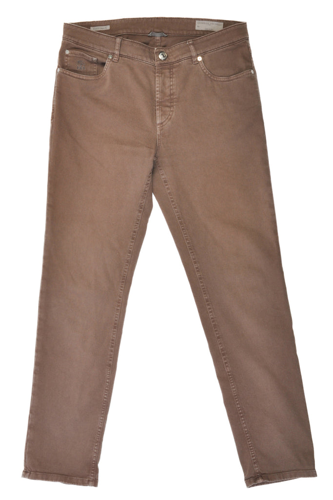 Brunello Cucinelli Brown Traditional Fit Jeans