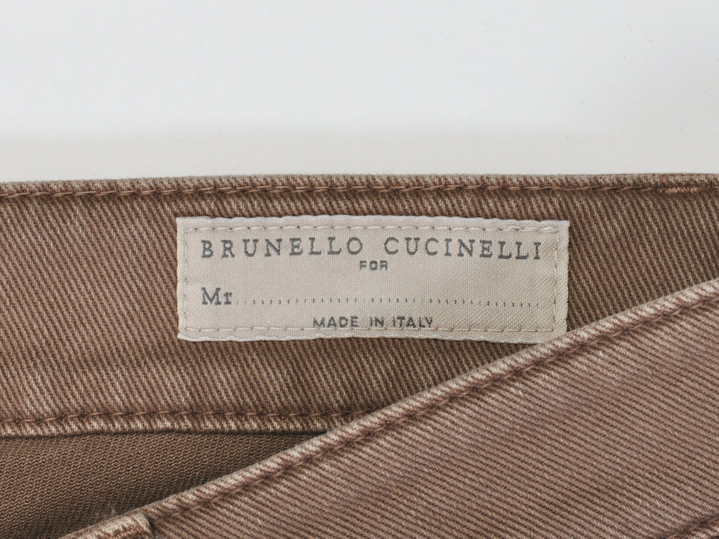 Brunello Cucinelli Brown Traditional Fit Jeans