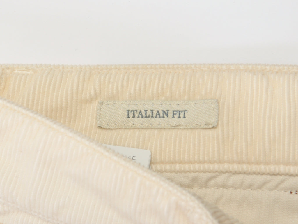 Brunello Cucinelli Ivory Italian Fit Corduroy Pants