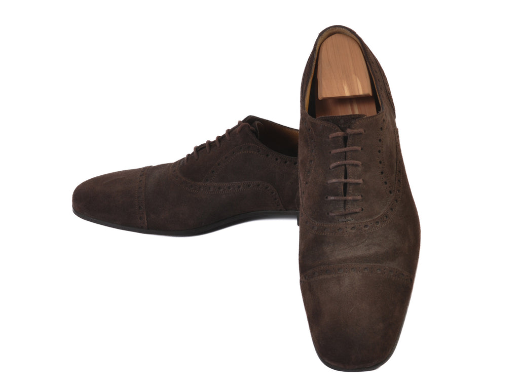 Gucci Brown Suede Cap Toe Shoes