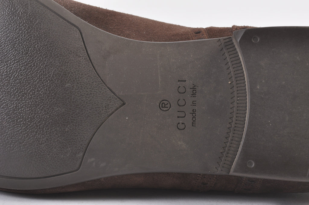 Gucci Brown Suede Cap Toe Shoes