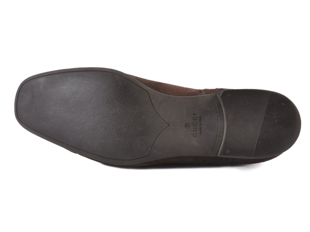 Gucci Brown Suede Cap Toe Shoes