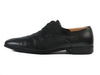 Salvatore Ferragamo Black Pebbled Leather Derby Shoes