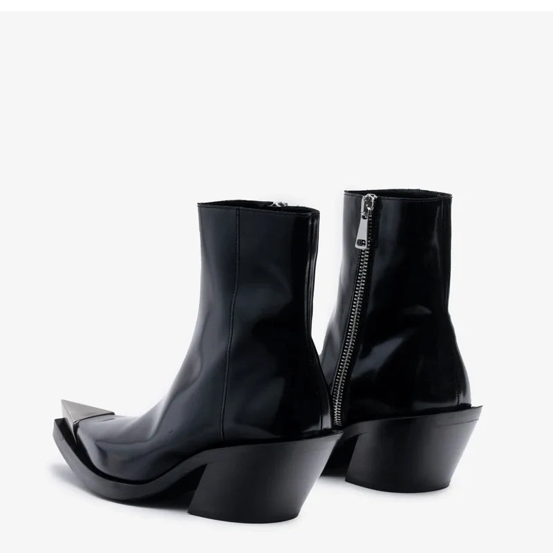 Achilles Ion Gabriel Black Bang Ankle Boots