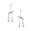 Vivienne Westwood Platinum Tagged Hoop Earings