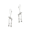 Vivienne Westwood Platinum Tagged Hoop Earings