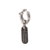 Vivienne Westwood Platinum Tagged Hoop Earings