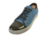 Lanvin Light Blue Suede Cap Toe Sneakers