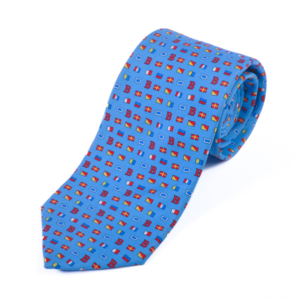 Brooks Brothers Blue Nautical Print Tie