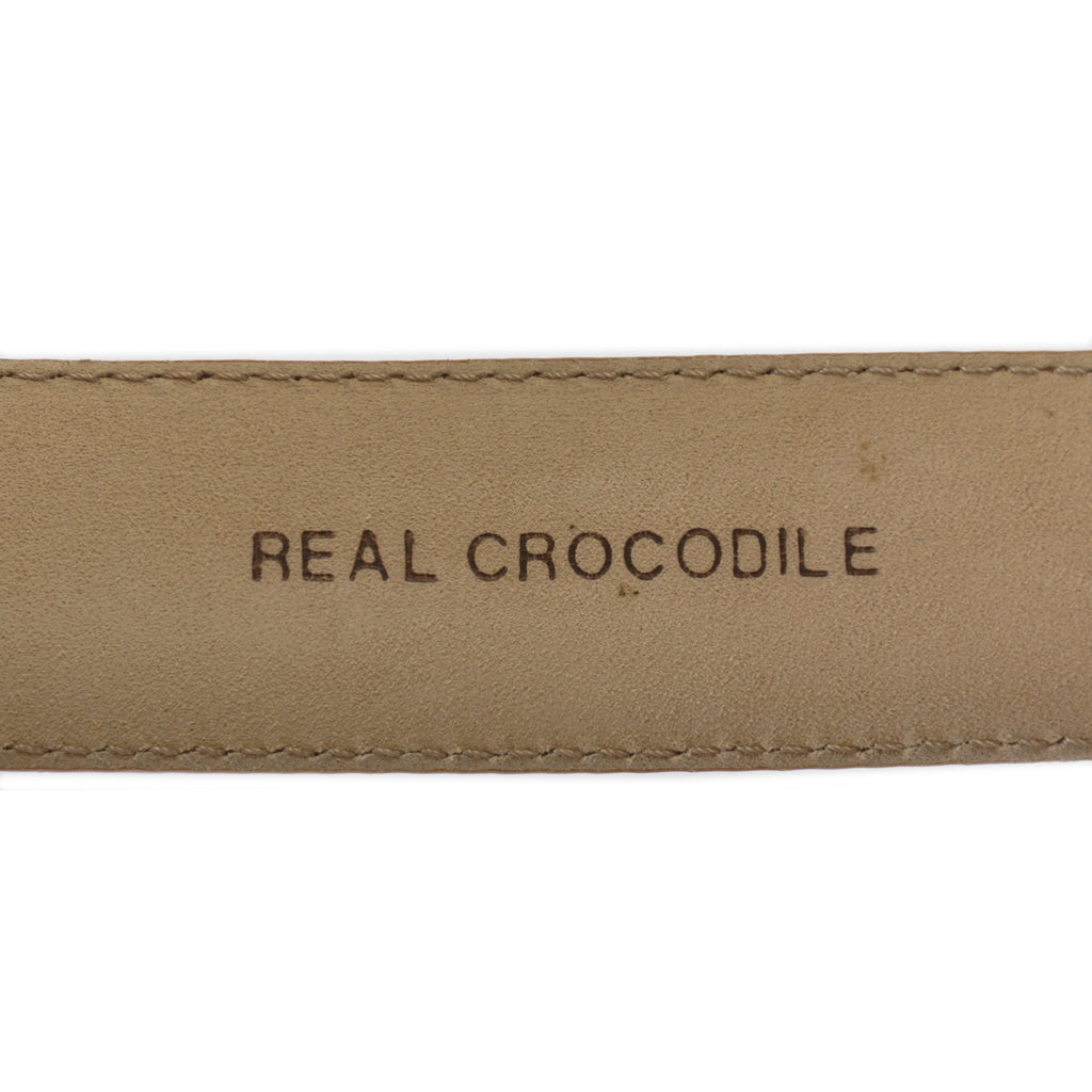 Marforio Venezia Brown Crocodile Leather Belt