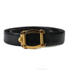 Charriol Paris Black Textured Leather Belt