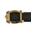 Charriol Paris Black Textured Leather Belt