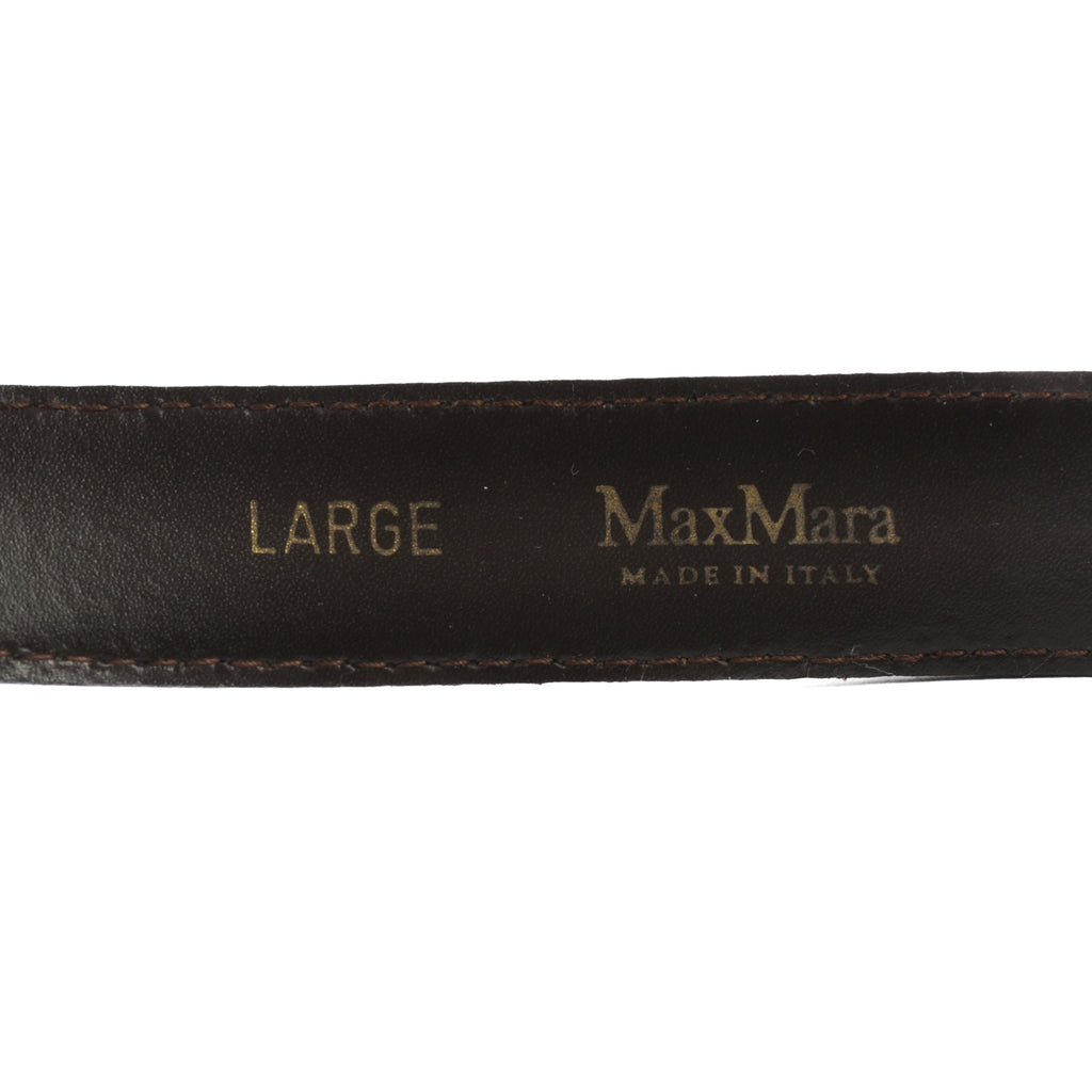 MaxMara Brown Wrapped Buckle Belt