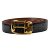 Gianfranco Ferre Vintage Black Embossed Leather Belt