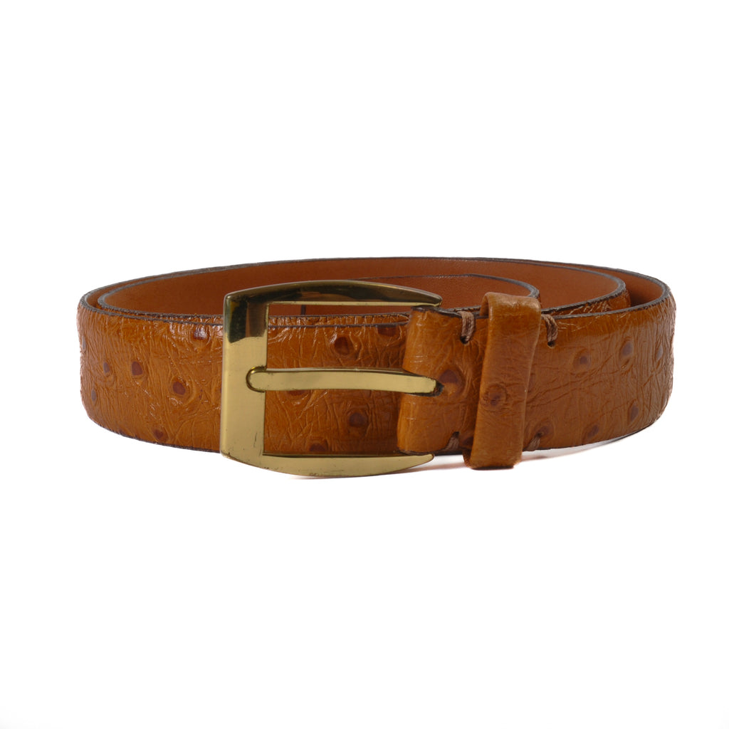 Holt Renfrew Brown Embossed Leather Belt