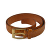 Holt Renfrew Brown Embossed Leather Belt