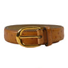 Brioni Brown Ostrich Leather Belt