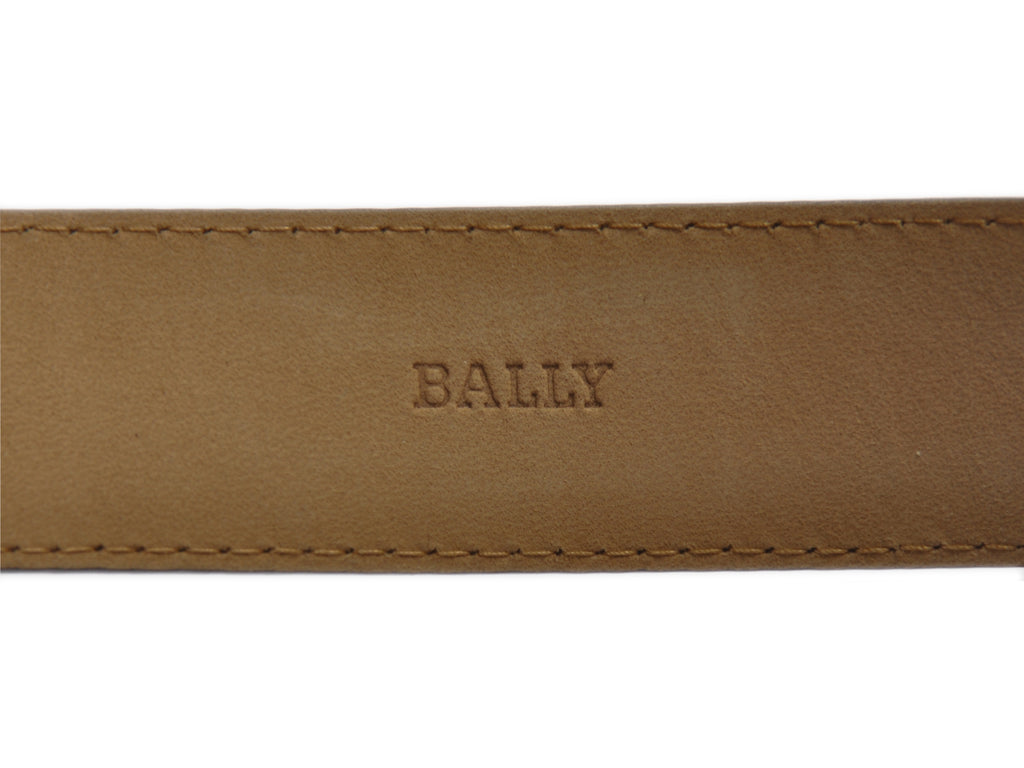 Bally Navy Blue Tejus Lizard Leather Belt