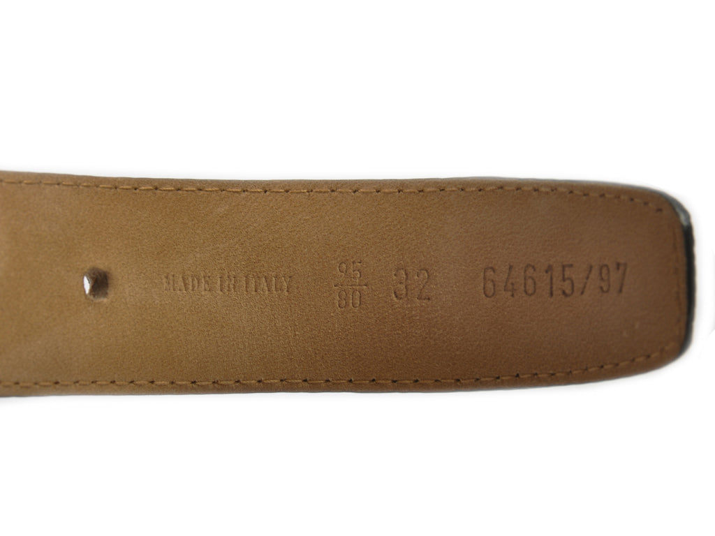 Bally Navy Blue Tejus Lizard Leather Belt
