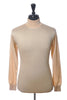 Dunhill Sand Brown Mercerised Cotton Roll Neck Sweater