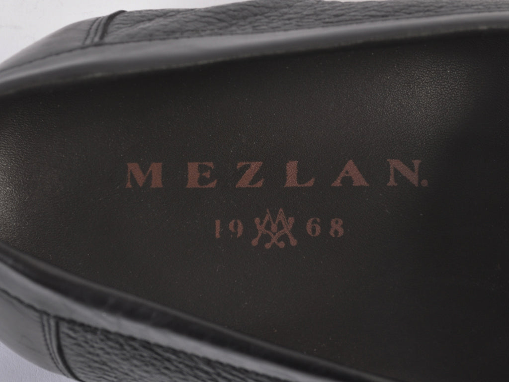Mezlan Black Ostrich Loafers
