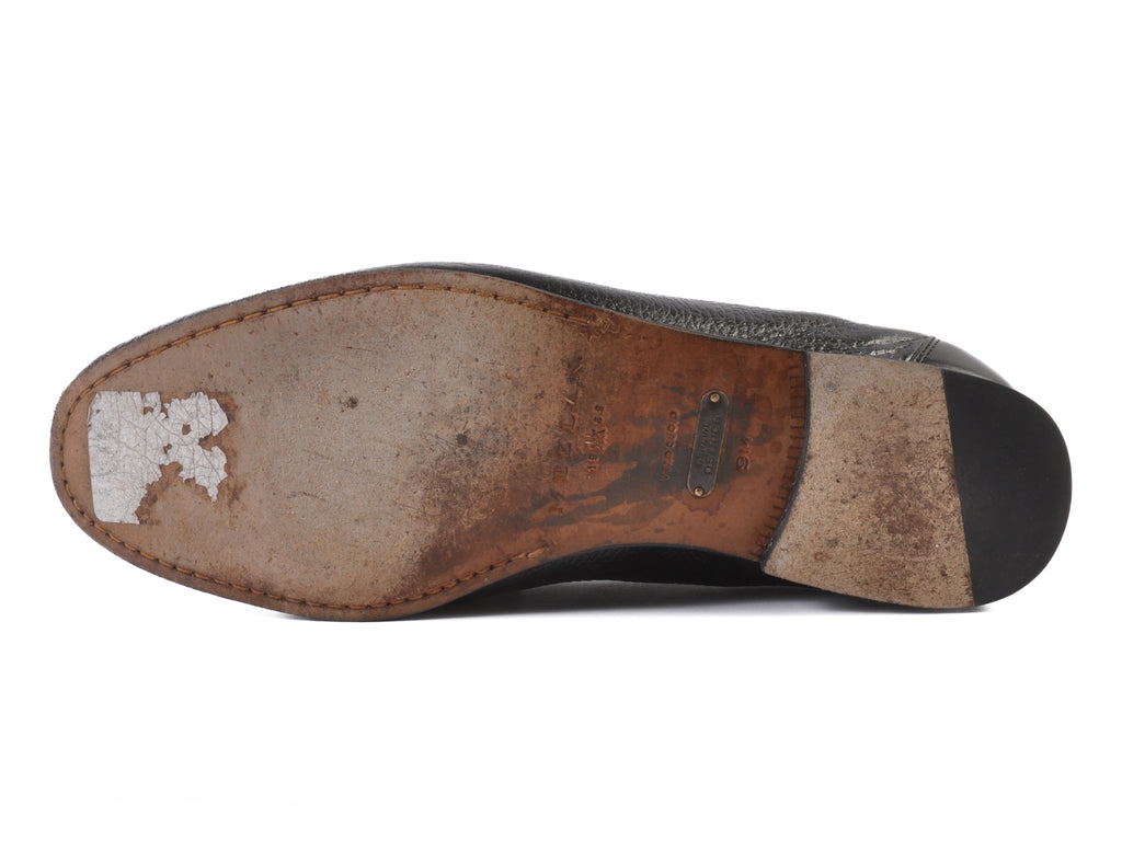 Mezlan Black Ostrich Loafers