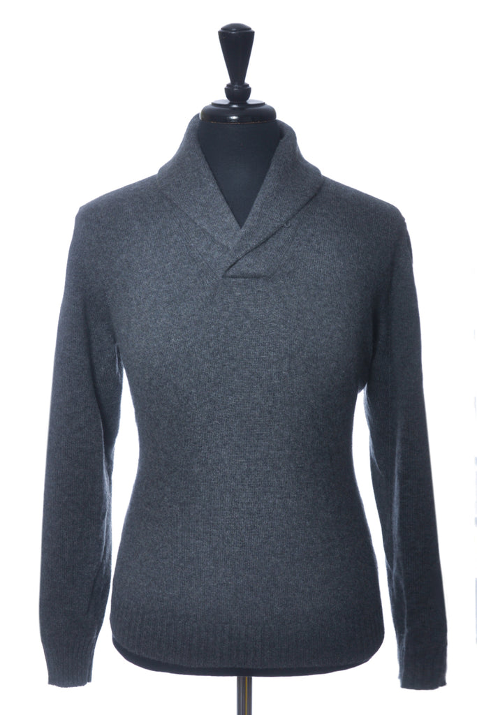 Ralph Lauren Purple Label Grey Cashmere Cardigan Sweater