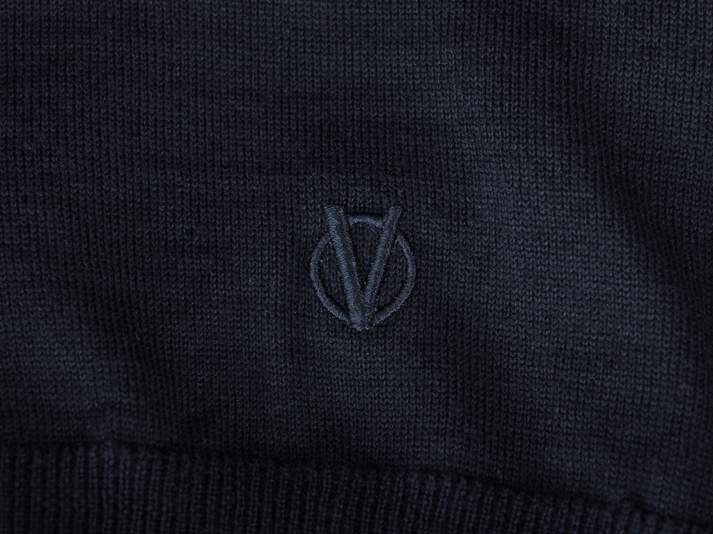 Versace Collection Black Merino Wool Cardigan Sweater