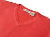 Barry Bricken Coral Silk V-Neck Sweater
