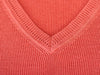 Barry Bricken Coral Silk V-Neck Sweater