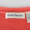 Barry Bricken Coral Silk V-Neck Sweater