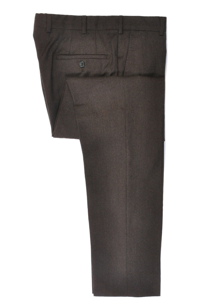 ZZegna Brown Flannel Trousers