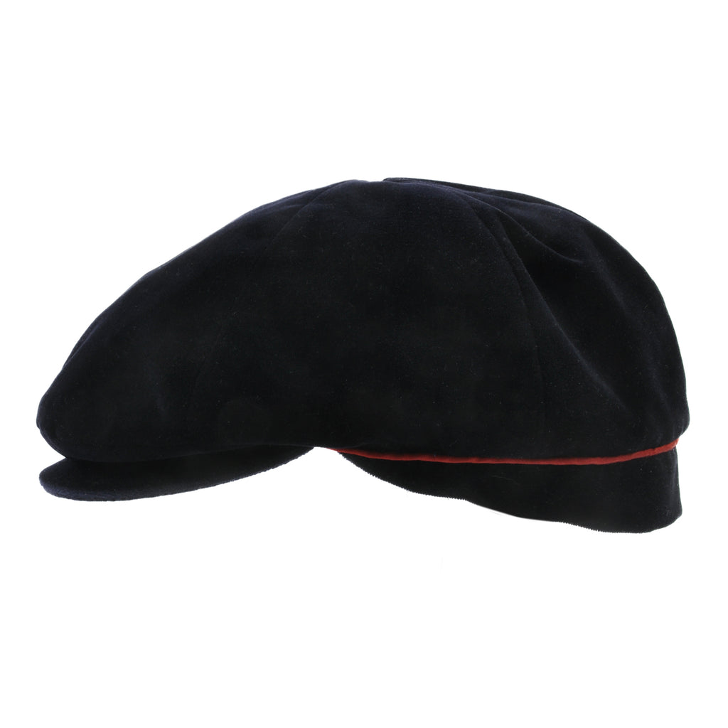 Paul Smith Midnight Blue Velvet Flat Cap