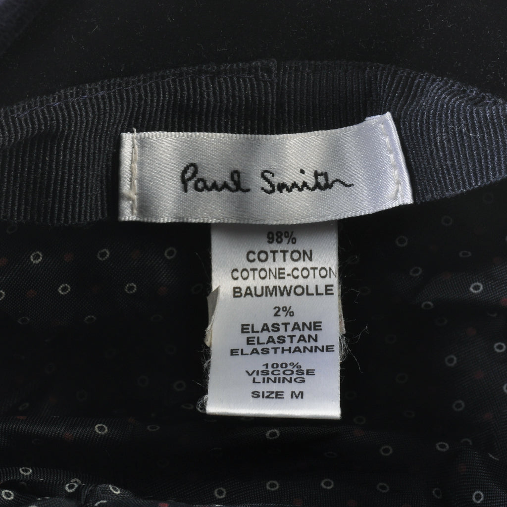 Paul Smith Midnight Blue Velvet Flat Cap