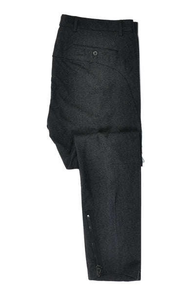 Lanvin Charcoal Grey Flannel Cropped Trousers