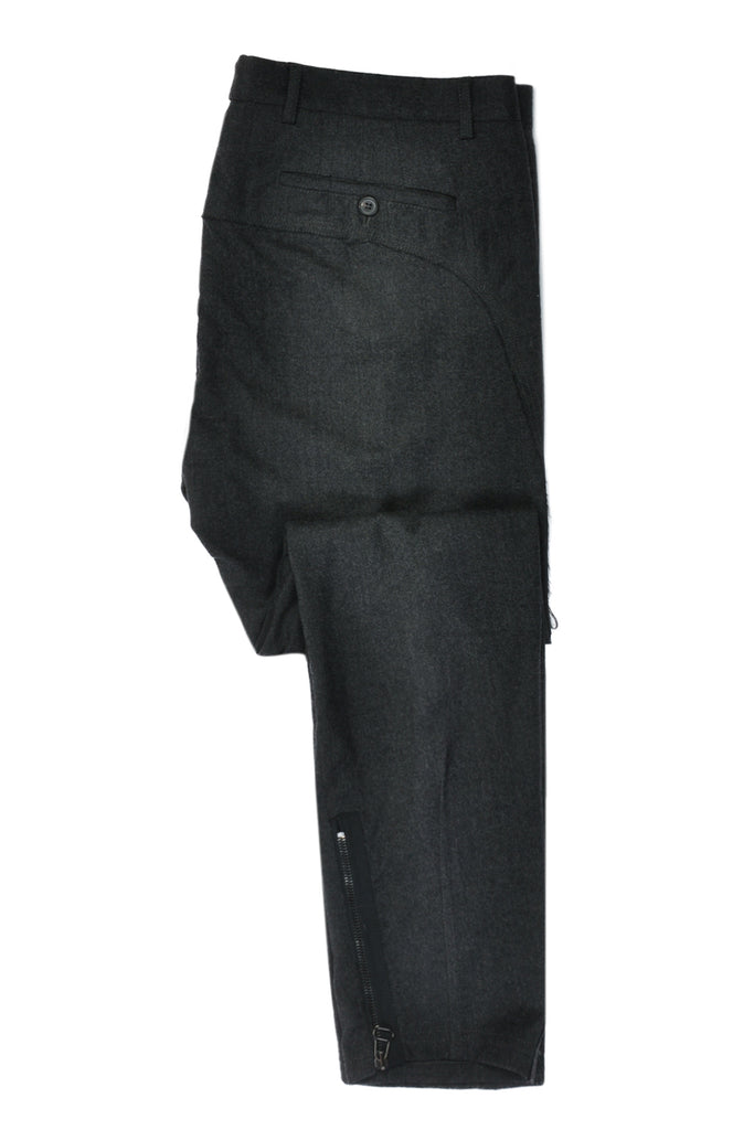 Lanvin Charcoal Grey Flannel Cropped Trousers