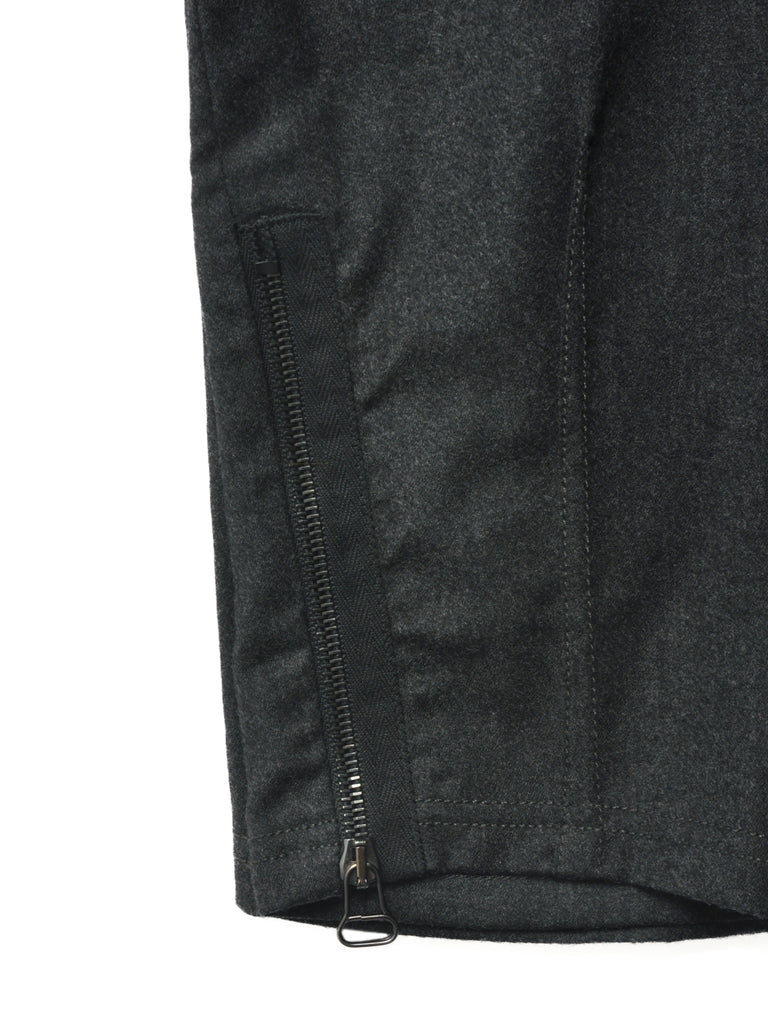 Lanvin Charcoal Grey Flannel Cropped Trousers