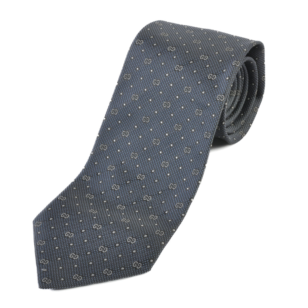 Gucci Grey GG Patterned Tie